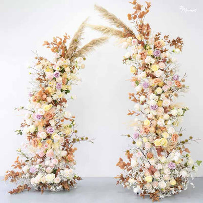 A003 Dusty Flower Arch Wedding Party Background