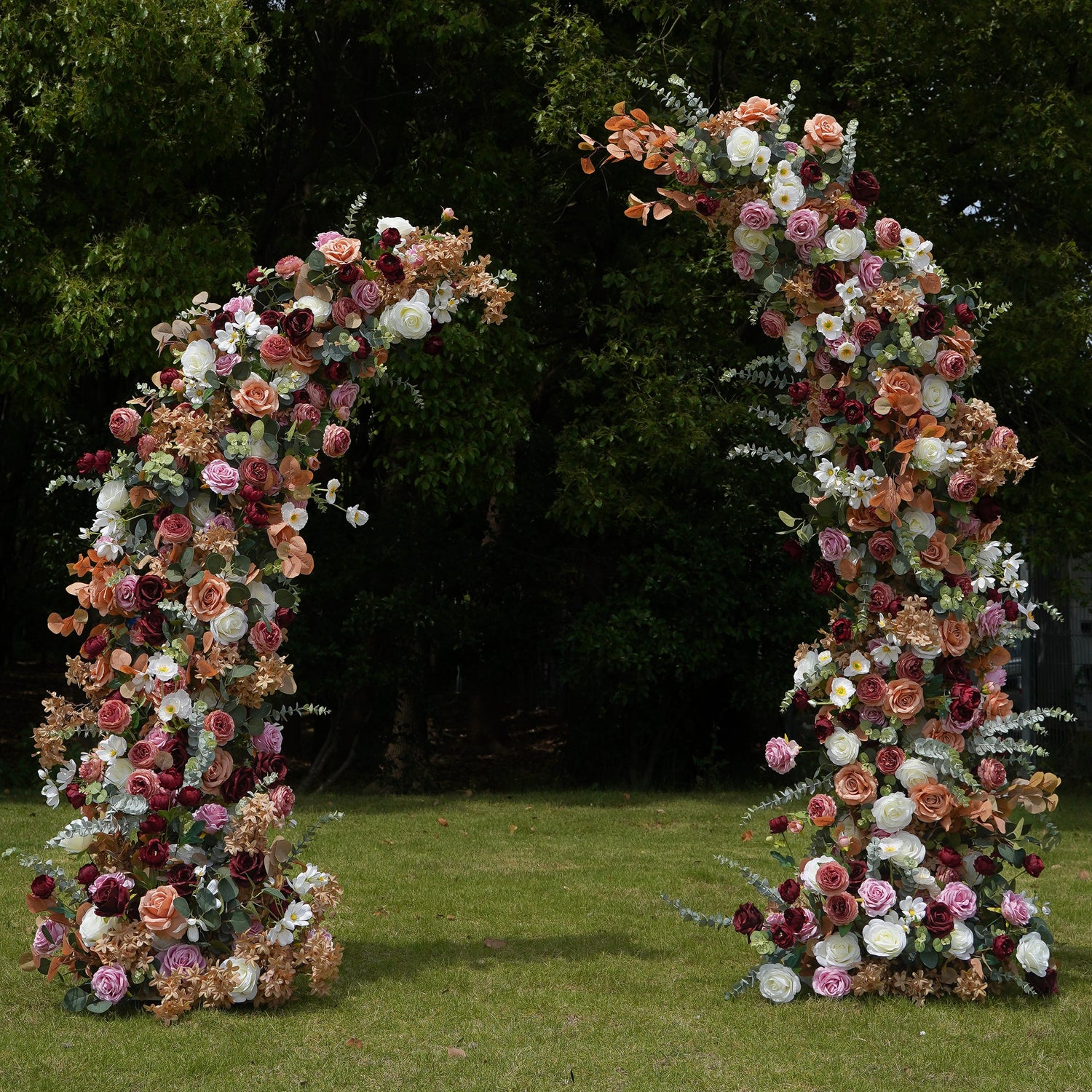 A001 Dusty Rose Article Flower Arch Wedding Backdrop