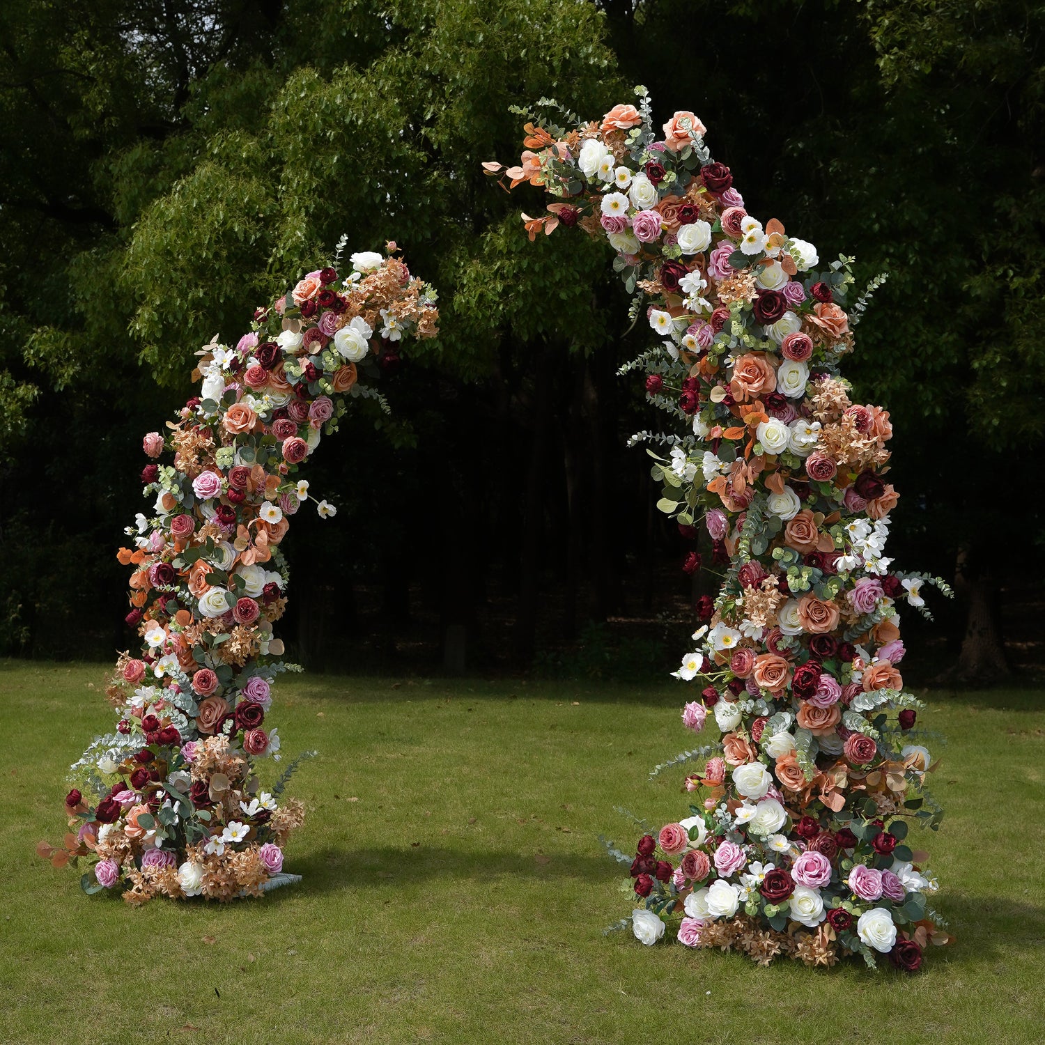 A001 Dusty Rose Article Flower Arch Wedding Backdrop