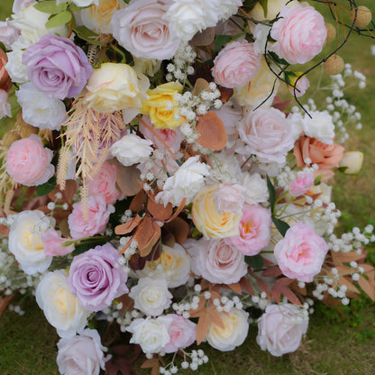 A003 Dusty Flower Arch Wedding Party Background