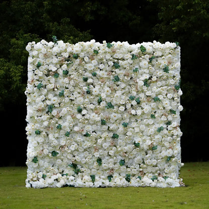 W059 White Rose Artificial Flower wall Party Wedding Backdrop Decor