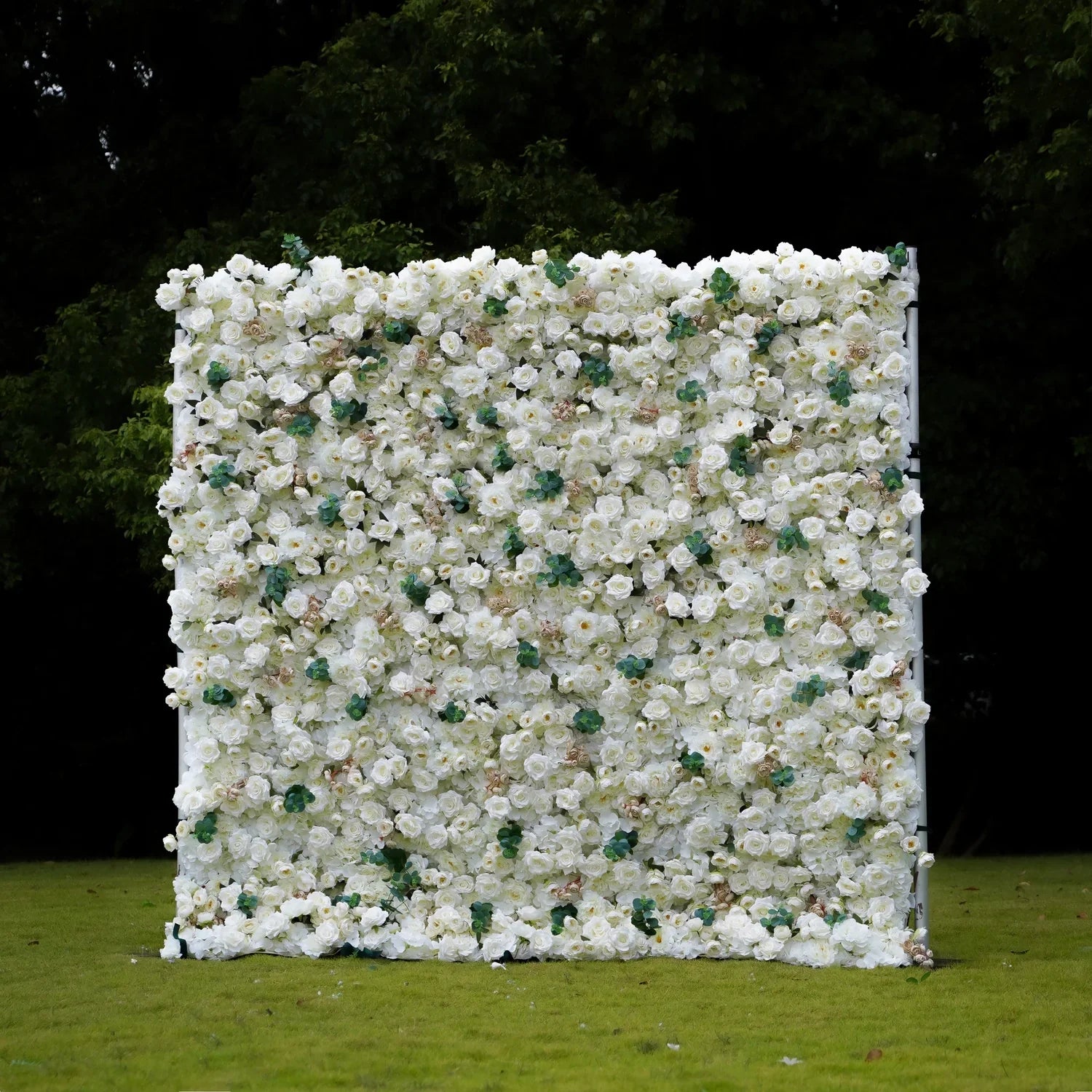 W059 White Rose Artificial Flower wall Party Wedding Backdrop Decor