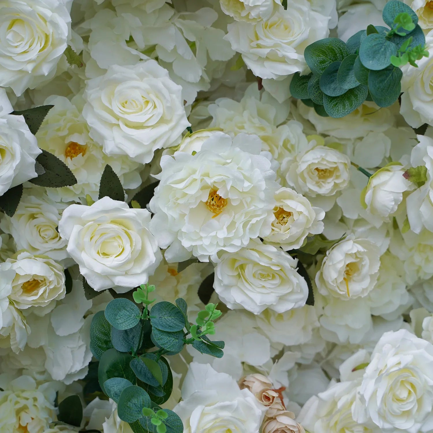 W059 White Rose Artificial Flower wall Party Wedding Backdrop Decor