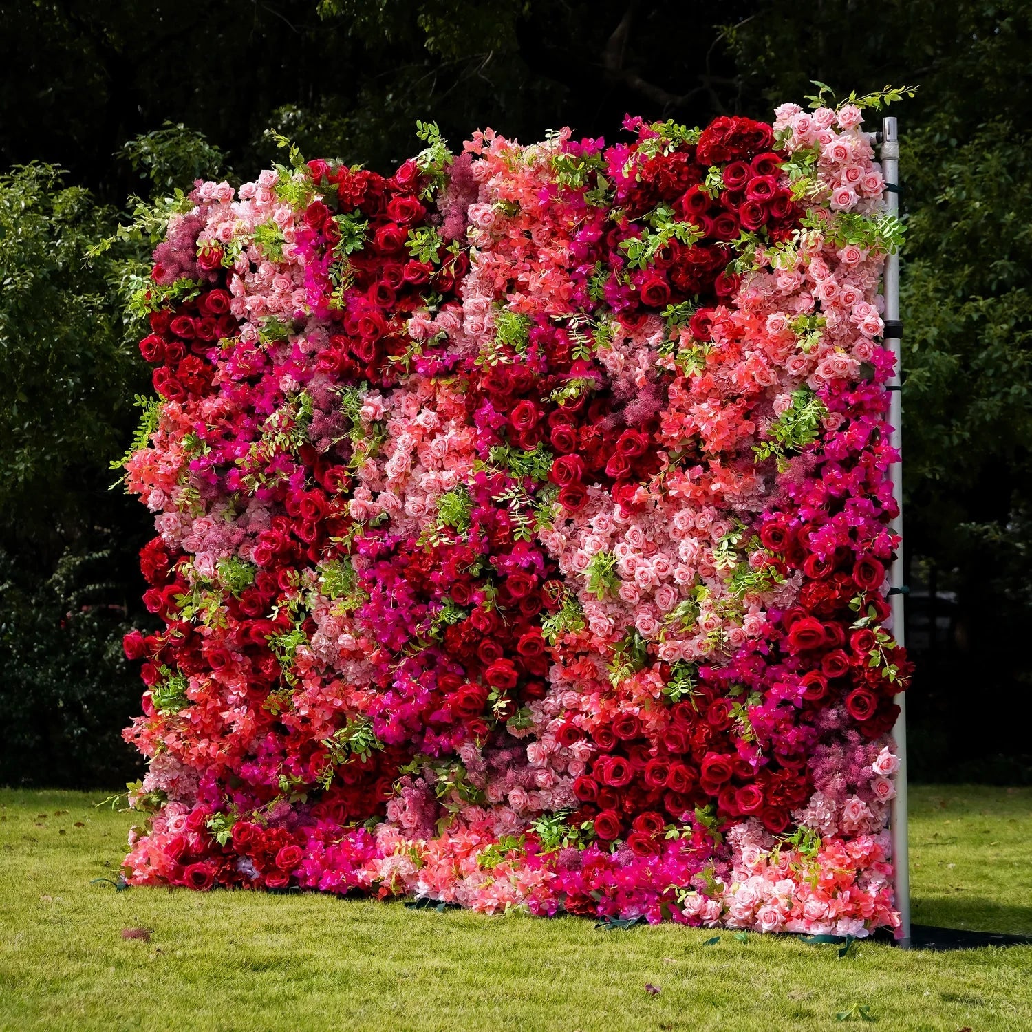 W060 Red Pink Rose Artificial Flower wall Party Wedding Backdrop