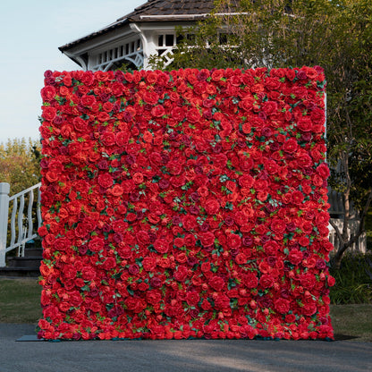 W063 Red Rose Artificial Flower wall Wedding Party Backdrop