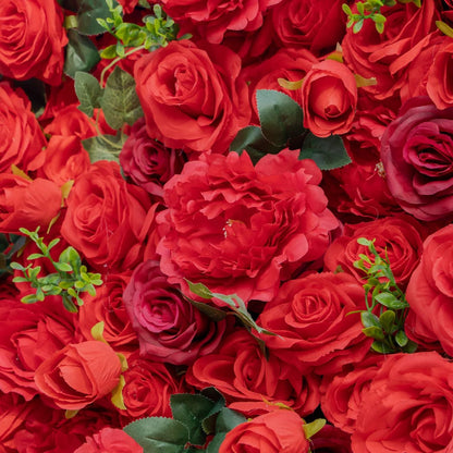 W063 Red Rose Artificial Flower wall Wedding Party Backdrop