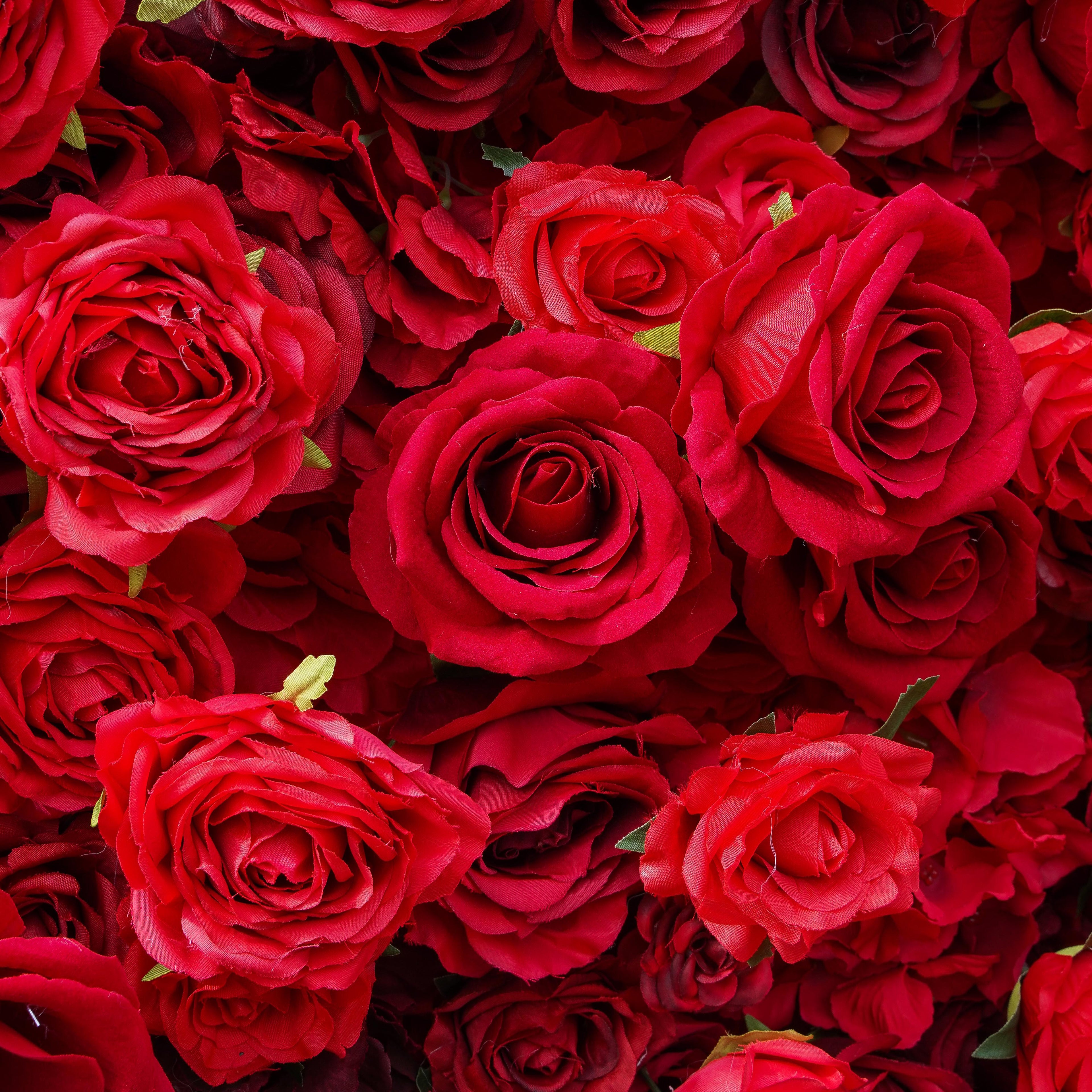 W013 Red Rose Wedding Artificial Flower Wall Backdrop