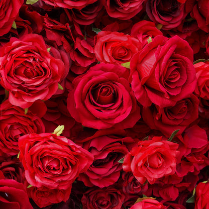 W013 Red Rose Wedding Artificial Flower Wall Backdrop