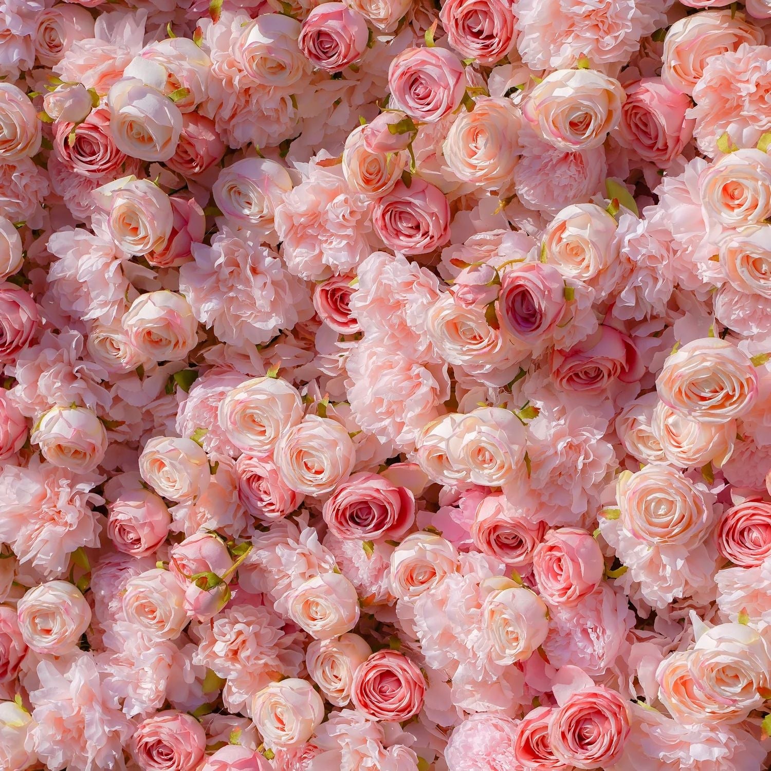 W046 Pink Rose Artificial Flower Wall For Wedding Party Backdrop