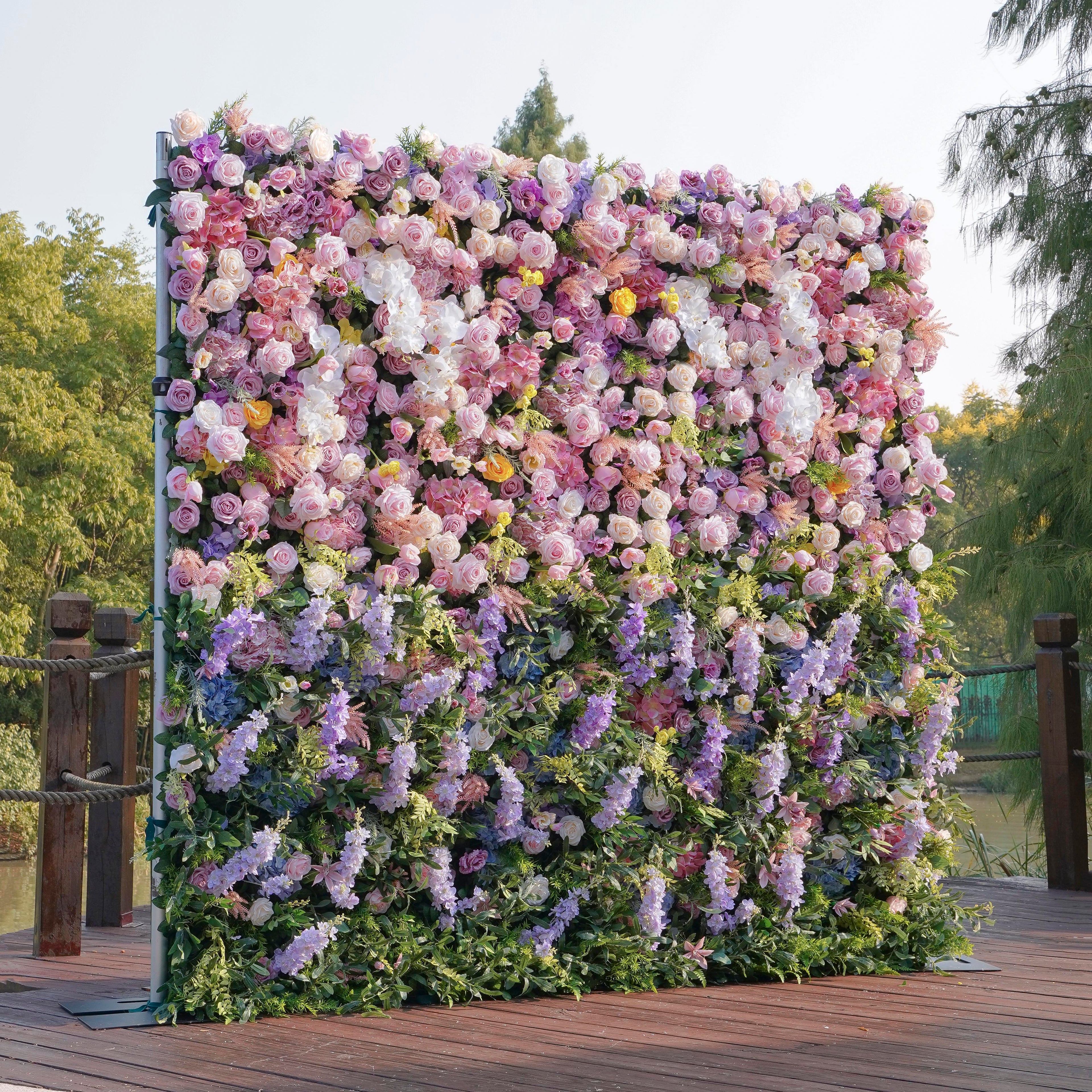 W054 Colourful  Artificial Flower wall Party Wedding Backdrop