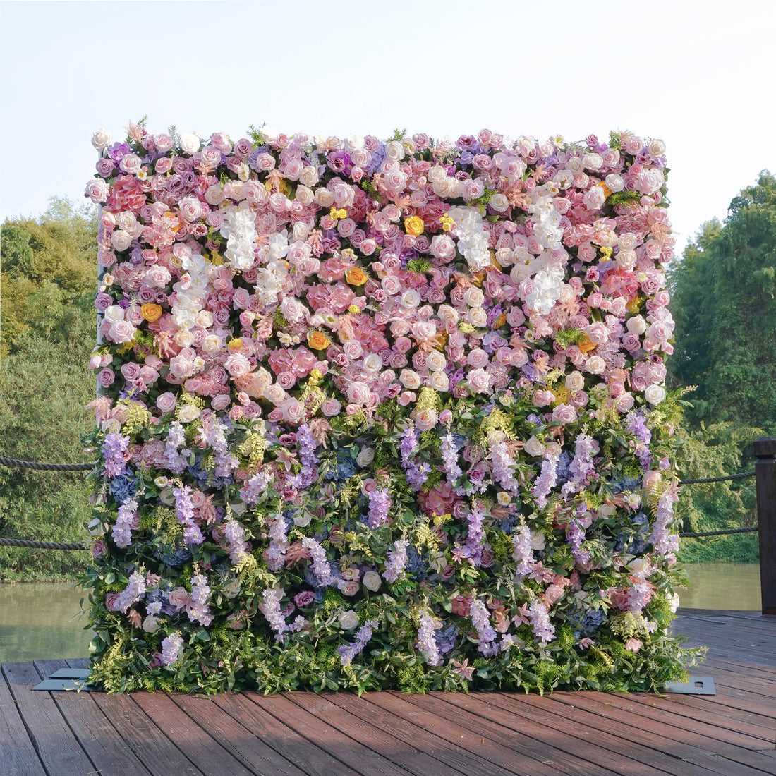 W054 Colourful  Artificial Flower wall Party Wedding Backdrop